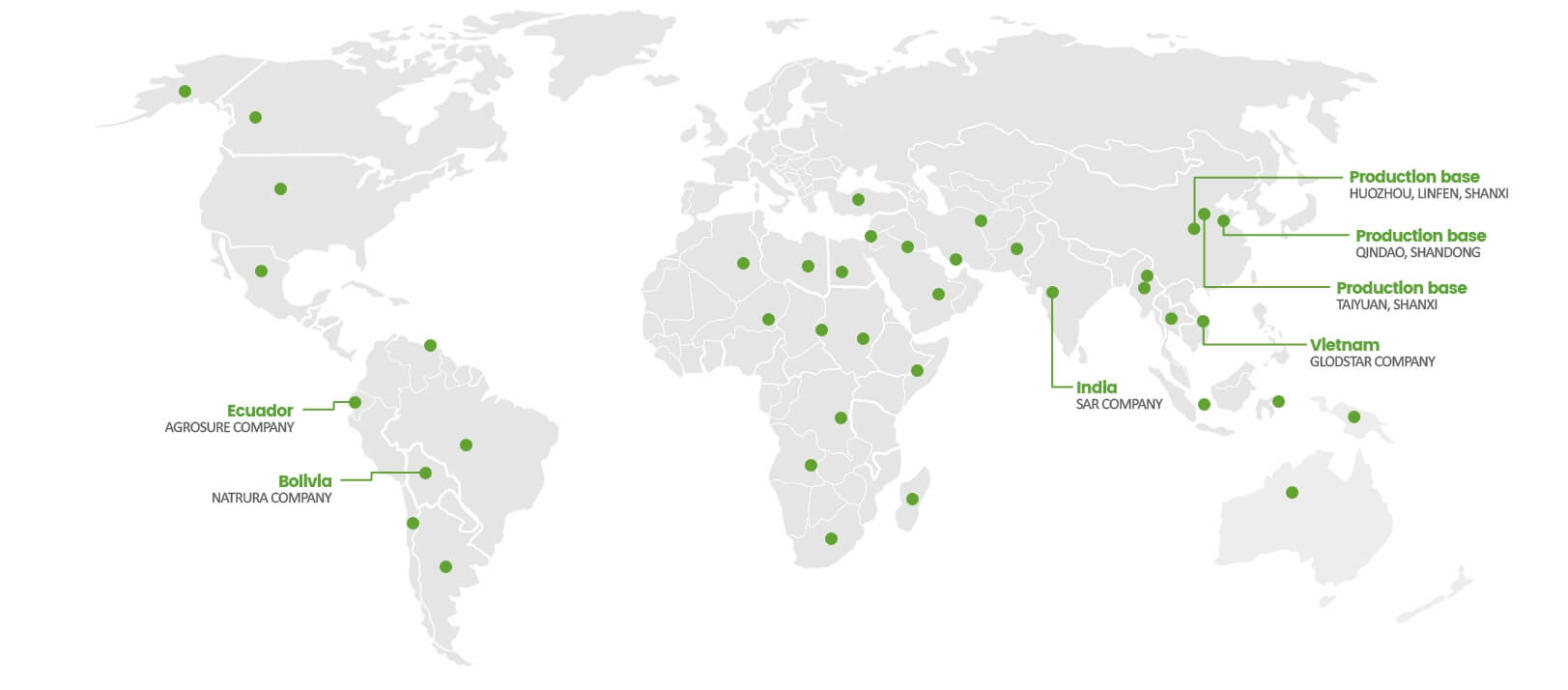 Ihumate Global Export Map: Showcasing our partner network and global service range.