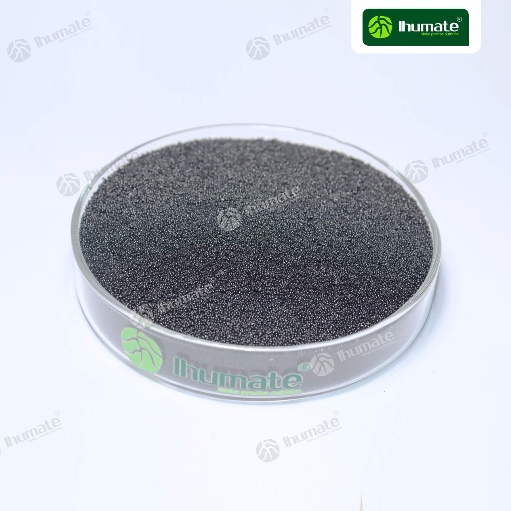Ihumate black micro granule seaweed extract, high active alginic acid content, fully water-soluble organic fertilizer