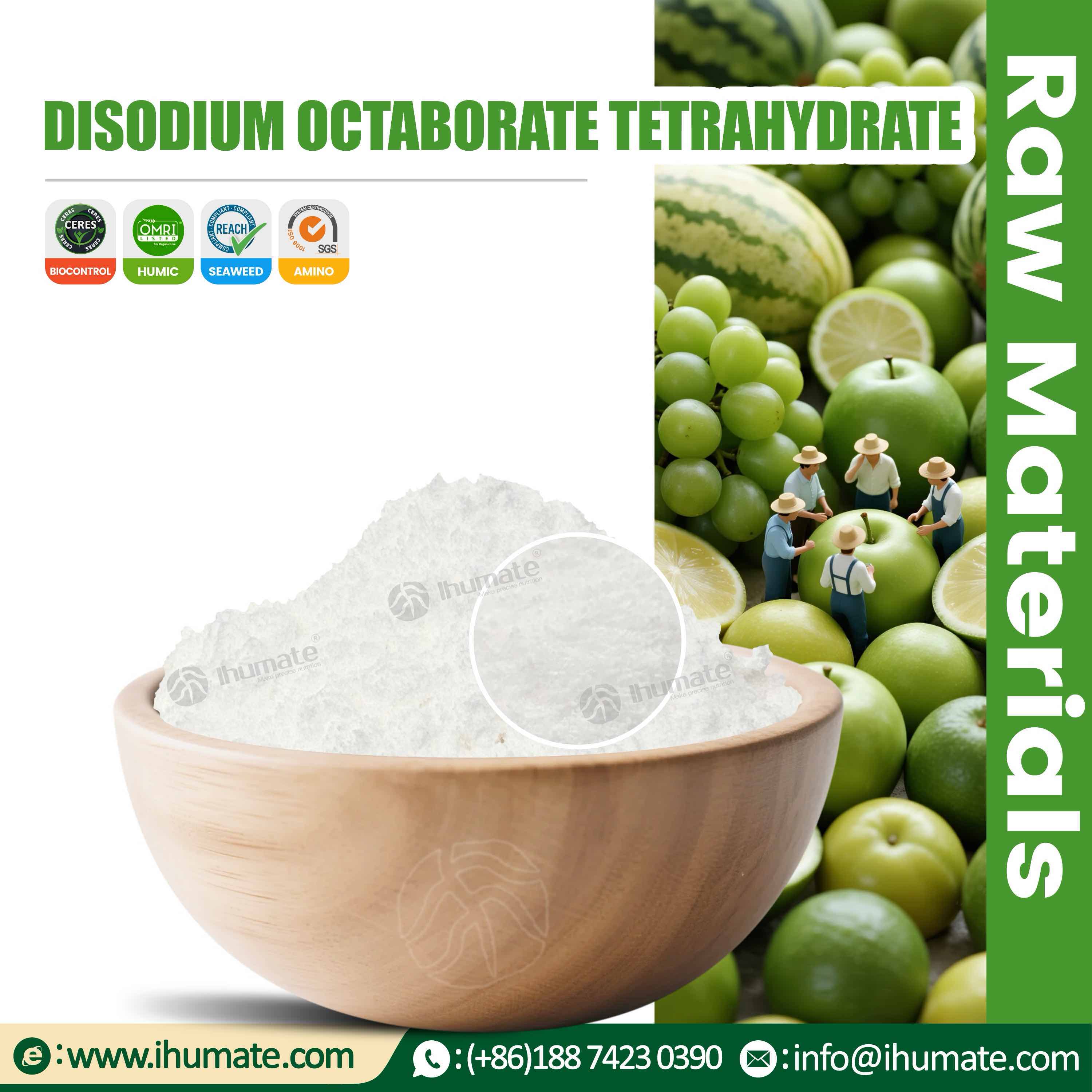 Ihumate agricultural Disodium Octaborate Tetrahydrate 20.5% B white water-soluble boron fertilizer powder