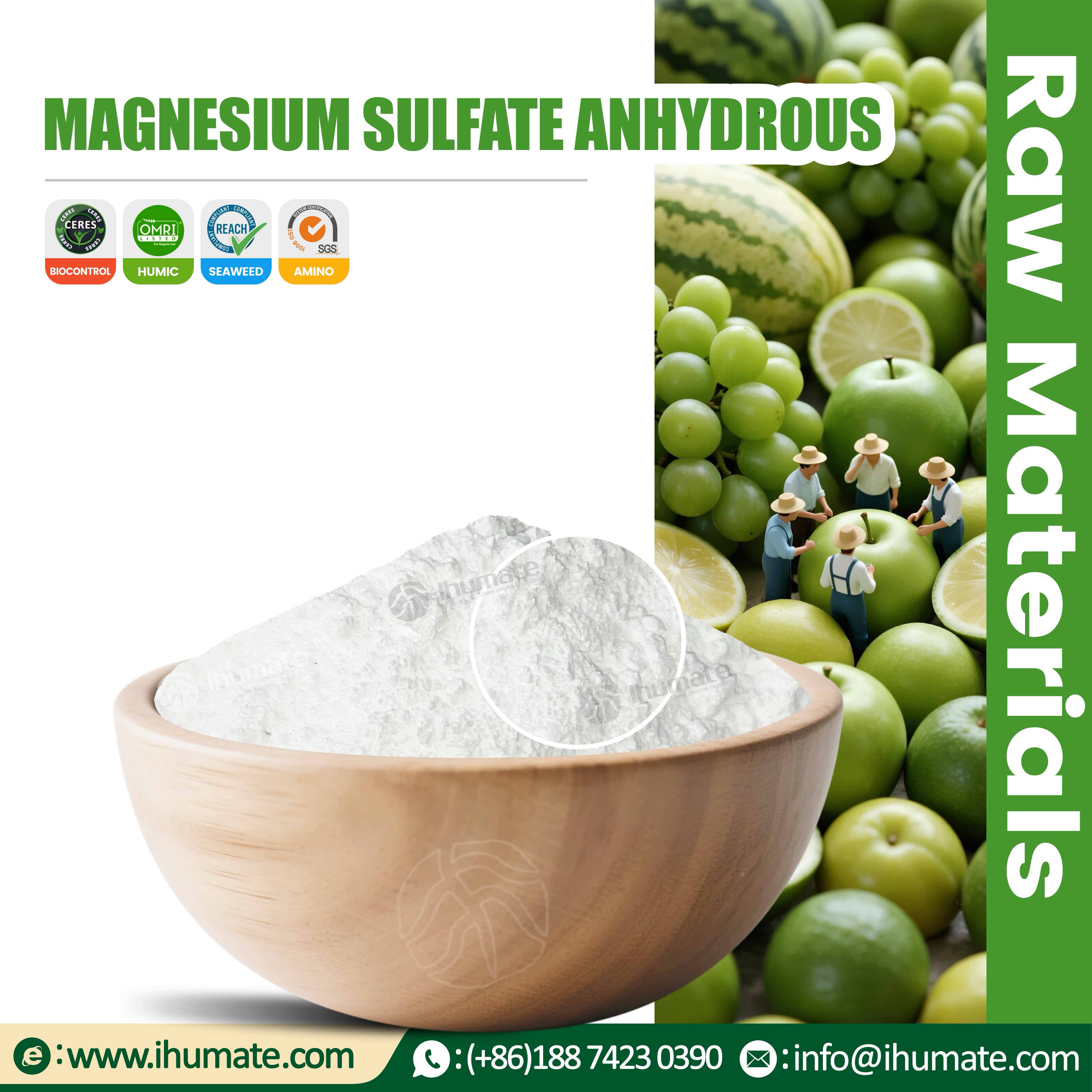 Ihumate premium agricultural Magnesium Sulfate Anhydrous white fully water-soluble magnesium sulfur fertilizer raw material