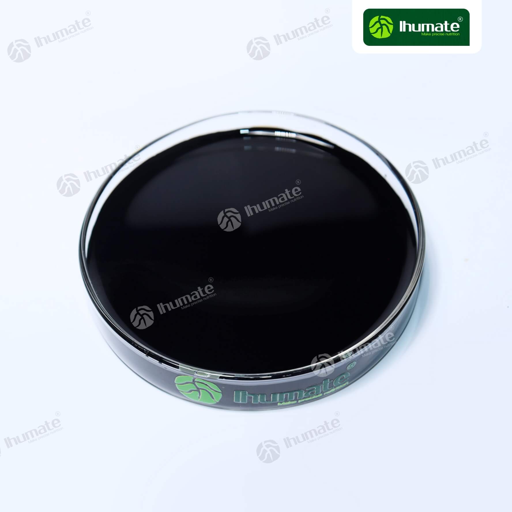 Front view of Ihumate Potassium Humate Liquid, high-content mineral source extract, suitable for large-scale agricultural application