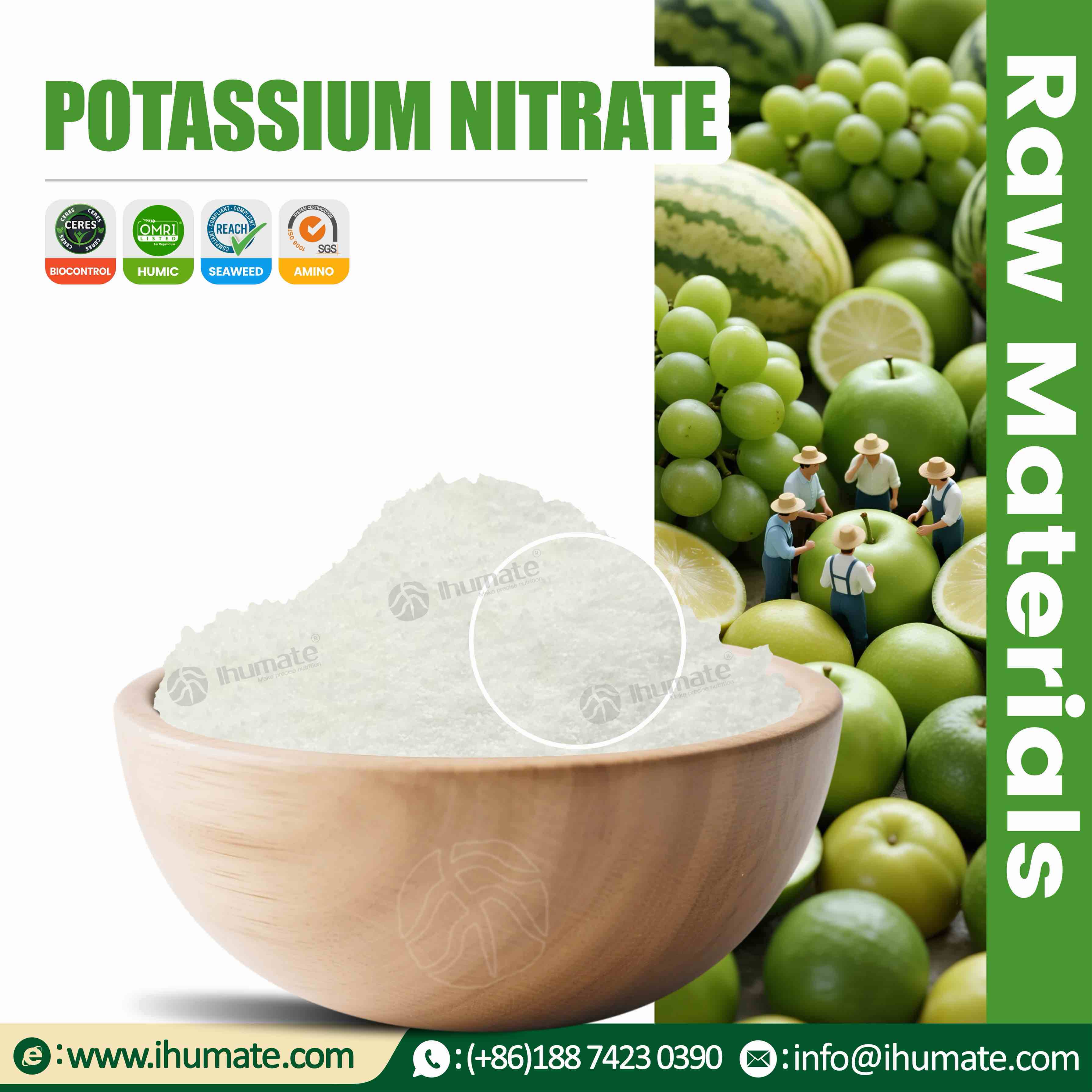 Ihumate premium agricultural Potassium Nitrate 13.5-0-46 white crystal water-soluble fertilizer