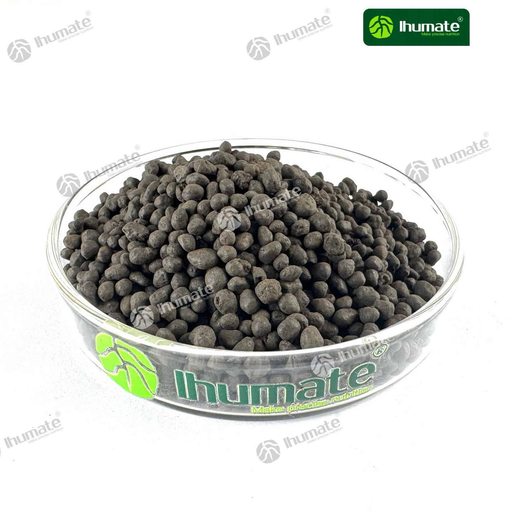Ihumate Proteinic microbial organic fertilizer front view, containing 25% protein and 45% organic carbon, significantly enhancing crop immunity