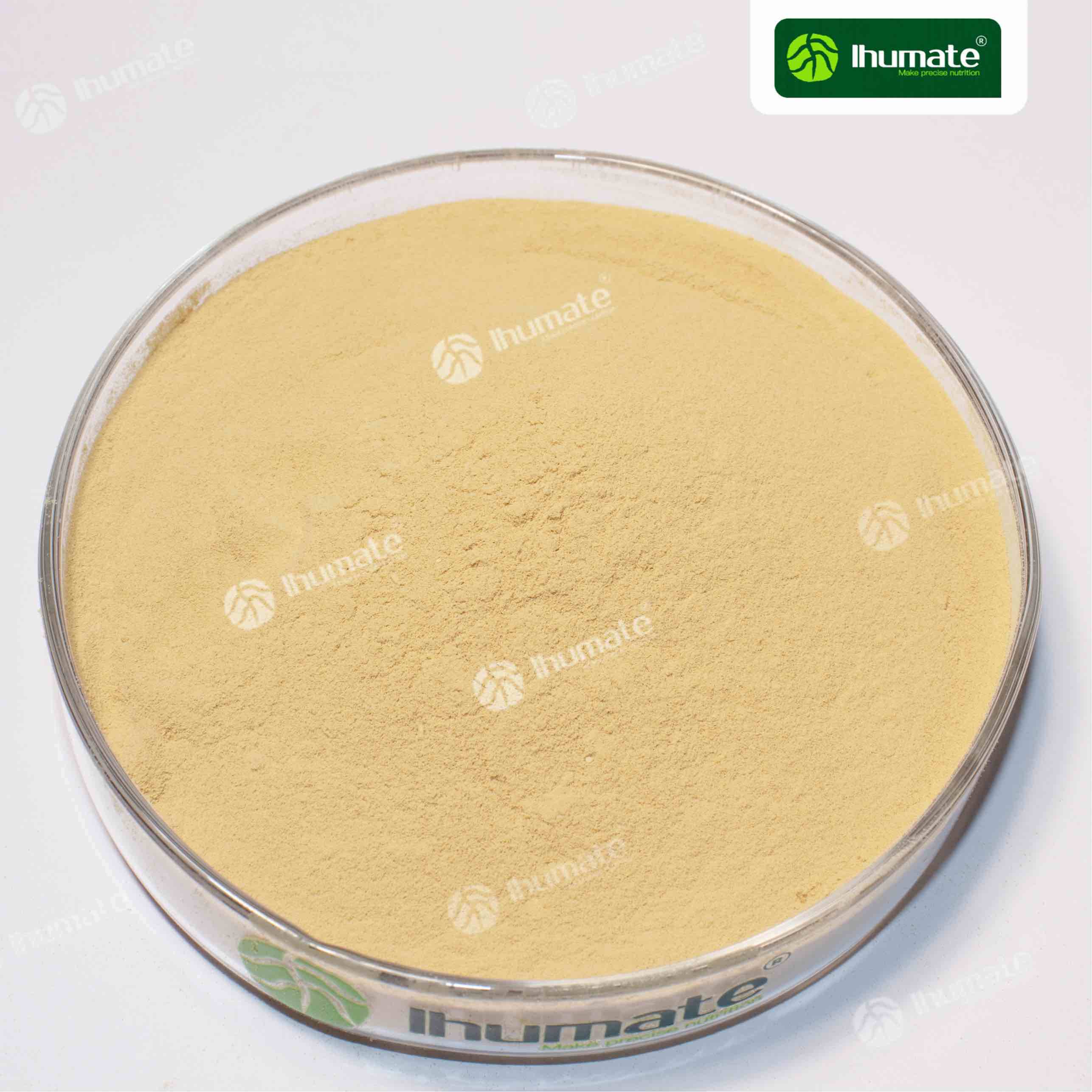 Front view of Ihumate tea saponin powder, naturally plant-extracted, widely used in aquaculture and eco-friendly pesticide additives
